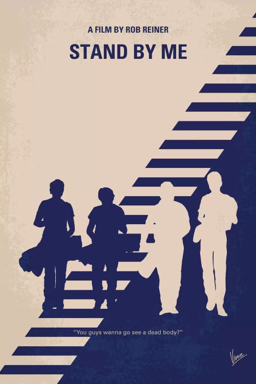Stand By Me Minimal Movie Poster by Chungkong wall art