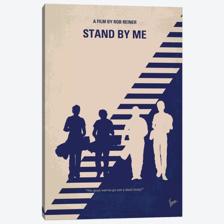 Stand By Me Minimal Movie Poster Canvas Print #CKG437} by Chungkong Canvas Art Print