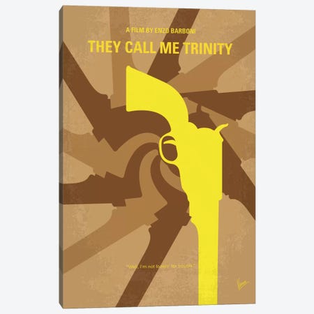 They Call Me Trinity Minimal Movie Poster Canvas Print #CKG439} by Chungkong Canvas Art