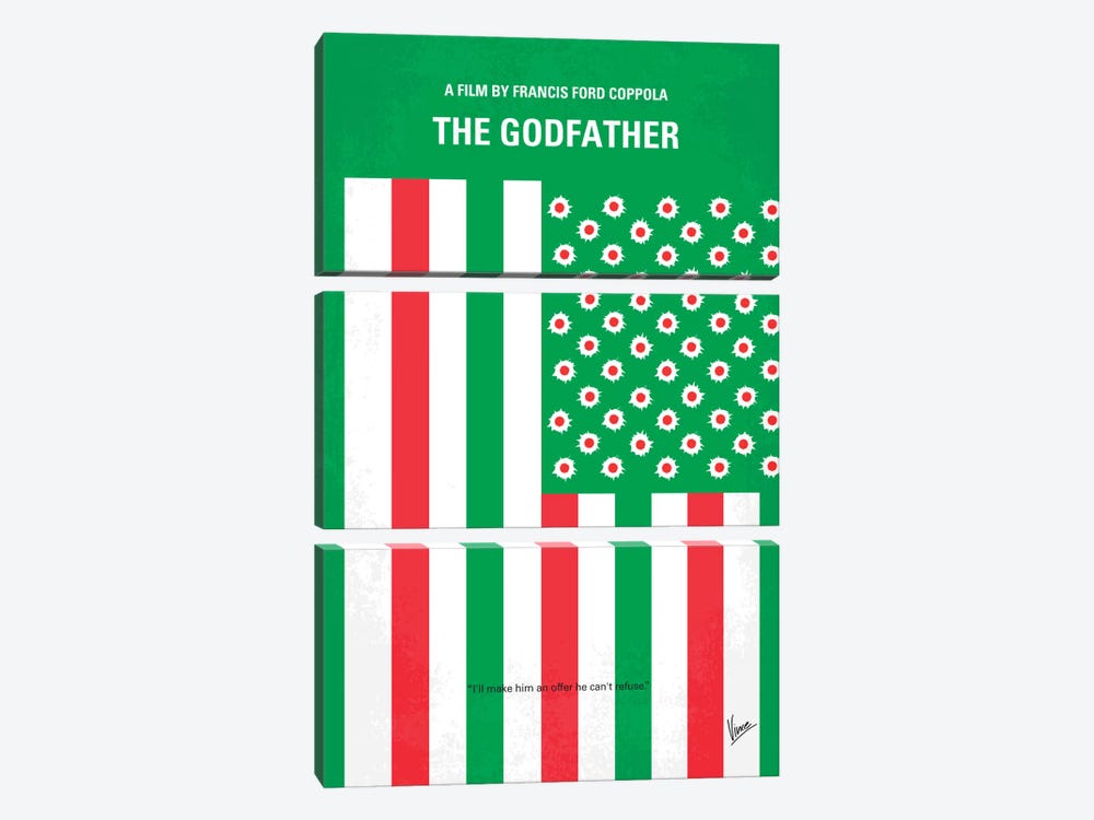 Godfather Minimal Movie Poster by Chungkong 3-piece Canvas Artwork