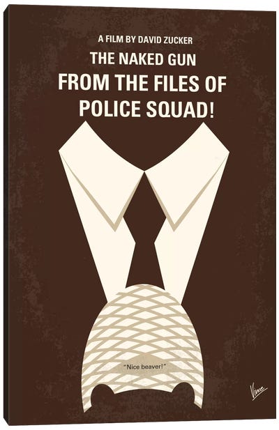 The Naked Gun Minimal Movie Poster Canvas Art Print - Comedy Minimalist Movie Posters