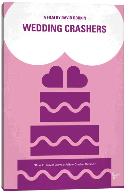 Wedding Crashers Minimal Movie Poster Canvas Art Print - Cake & Cupcake Art