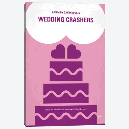 Wedding Crashers Minimal Movie Poster Canvas Print #CKG445} by Chungkong Canvas Artwork