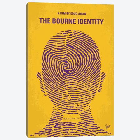 The Bourne Identity Minimal Movie Poster Canvas Print #CKG447} by Chungkong Canvas Wall Art