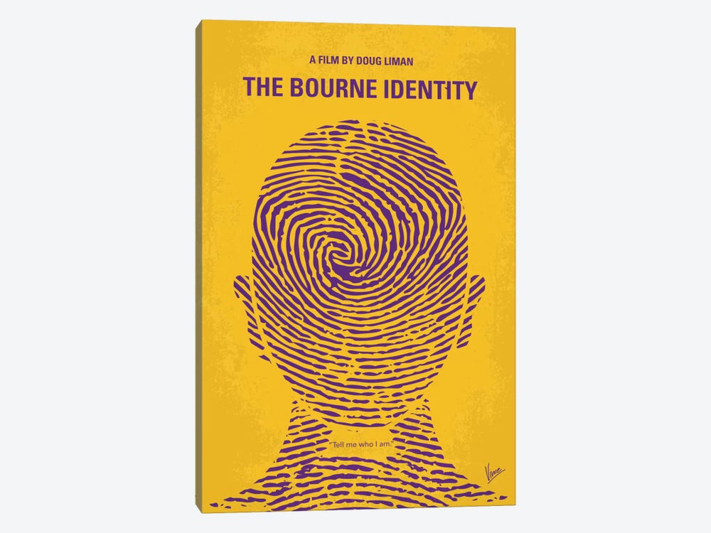 The Bourne Identity Minimal Movie Poster by Chungkong 1-piece Canvas Print