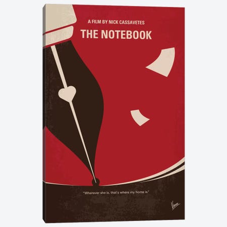The Notebook Minimal Movie Poster Canvas Print #CKG448} by Chungkong Art Print