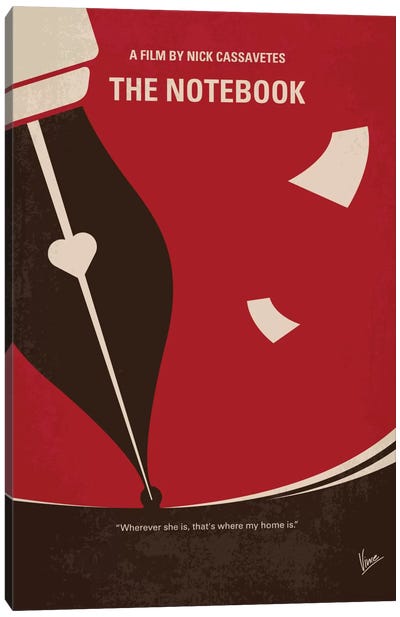 The Notebook Minimal Movie Poster Canvas Art Print - Romance Minimalist Movie Posters