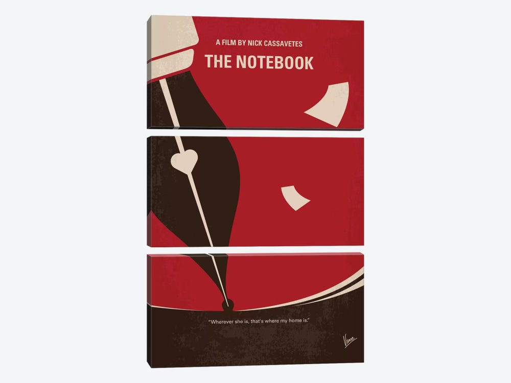 The Notebook Minimal Movie Poster by Chungkong 3-piece Canvas Art