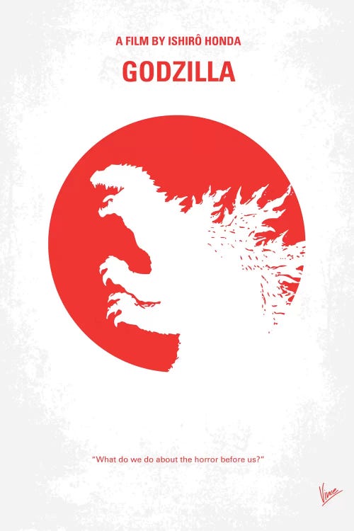 Godzilla (1954) Minimal Movie Poster