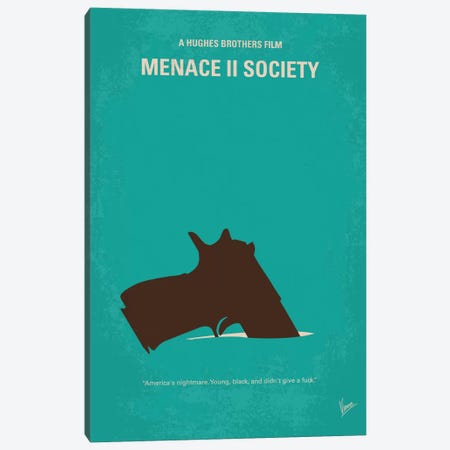 Menace II Society Minimal Movie Poster Canvas Print #CKG451} by Chungkong Canvas Art