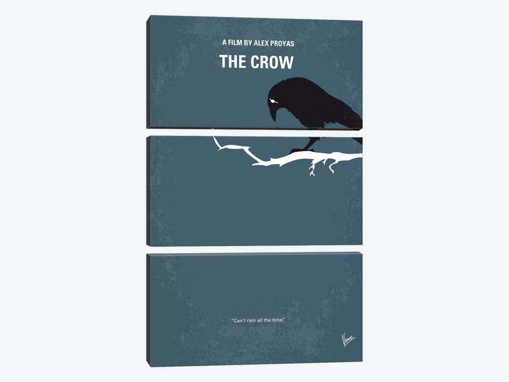 The Crow Minimal Movie Poster by Chungkong 3-piece Canvas Print