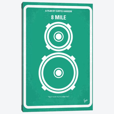 8 Mile Minimal Movie Poster Canvas Print #CKG453} by Chungkong Canvas Art