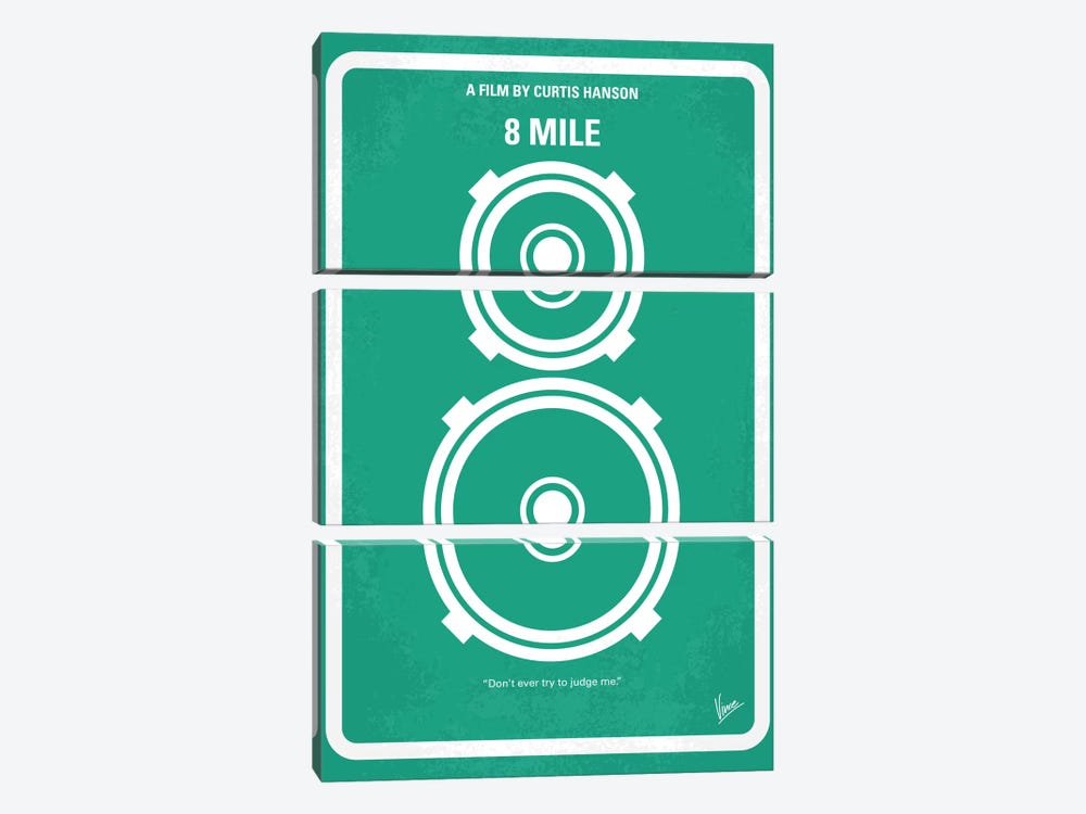 8 Mile Minimal Movie Poster by Chungkong 3-piece Canvas Art
