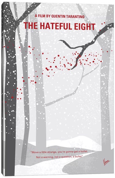 The Hateful Eight Minimal Movie Poster Canvas Art Print - Chungkong's Crime Movie Posters