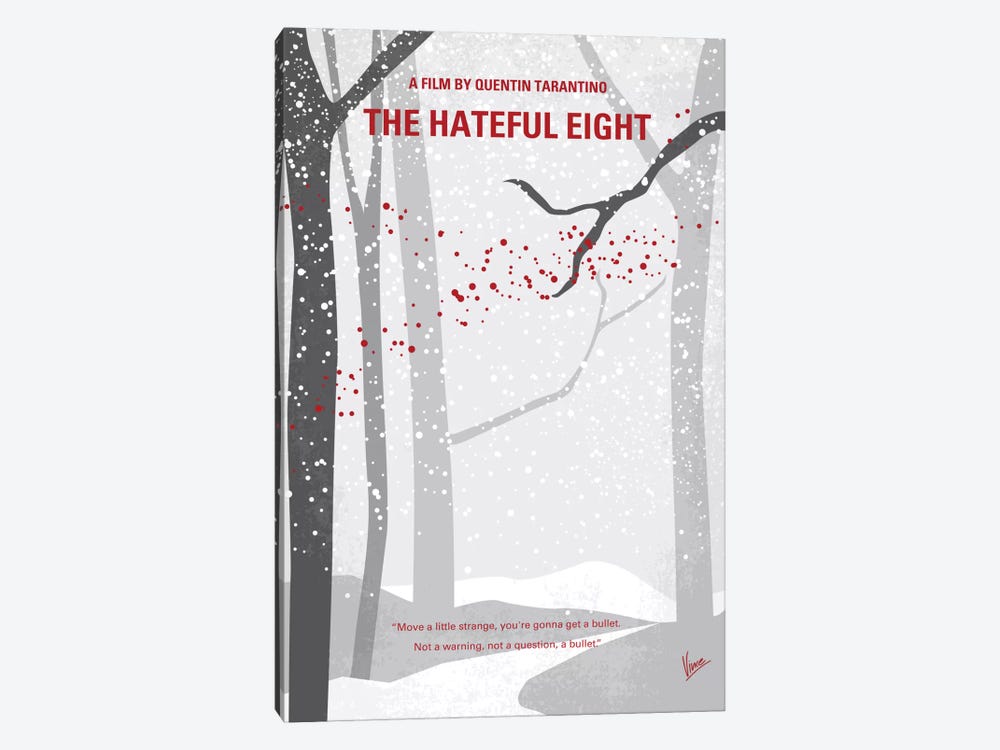 The Hateful Eight Minimal Movie Poster by Chungkong 1-piece Canvas Print
