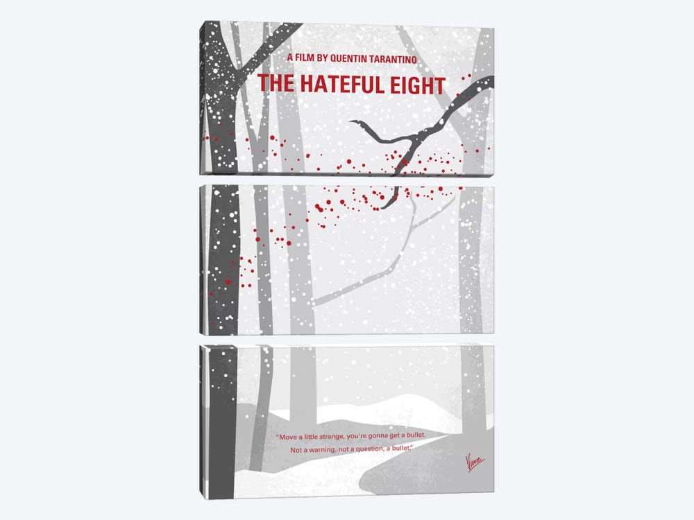 The Hateful Eight Minimal Movie Poster by Chungkong 3-piece Canvas Art Print