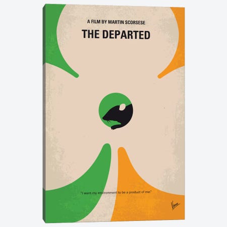 The Departed Minimal Movie Poster Canvas Print #CKG455} by Chungkong Canvas Art Print