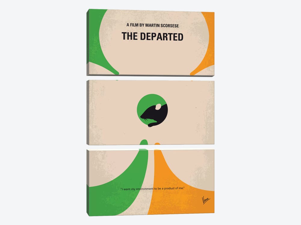 The Departed Minimal Movie Poster by Chungkong 3-piece Canvas Art