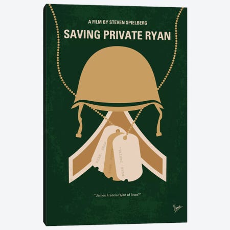 Saving Private Ryan Minimal Movie Poster Canvas Print #CKG457} by Chungkong Canvas Art Print