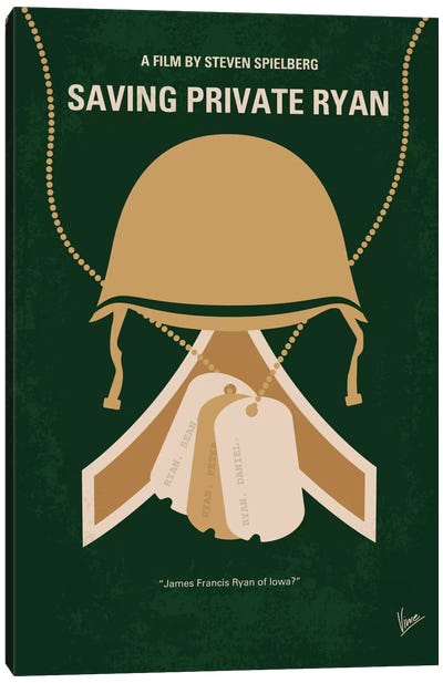 Saving Private Ryan Minimal Movie Poster Canvas Art Print - Chungkong - Minimalist Movie Posters