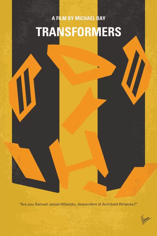 Transformers Minimal Movie Poster by Chungkong wall art