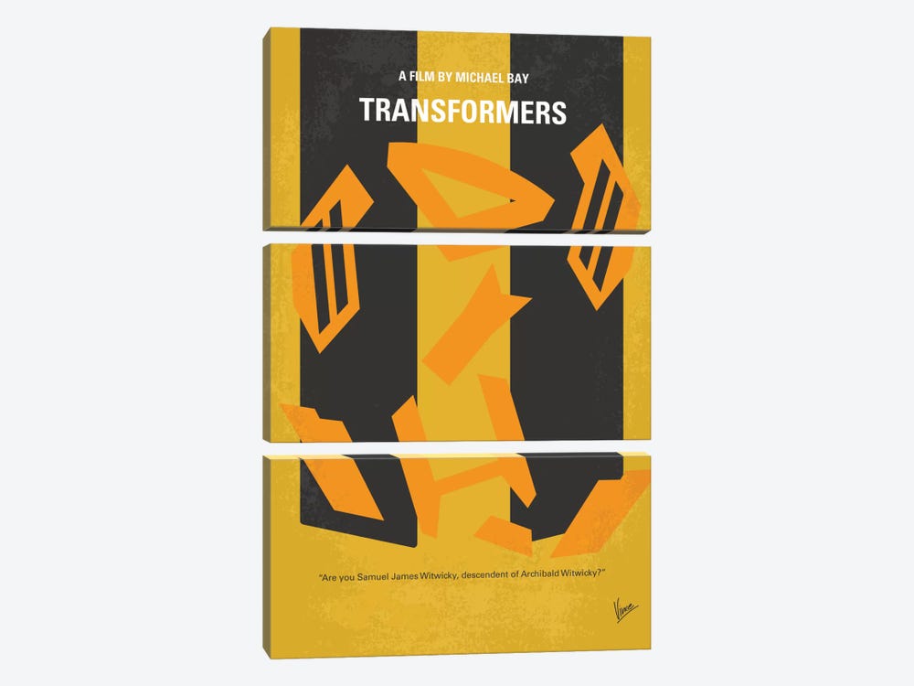 Transformers Minimal Movie Poster by Chungkong 3-piece Canvas Artwork