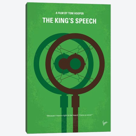 The King's Speech Minimal Movie Poster Canvas Print #CKG463} by Chungkong Canvas Art Print