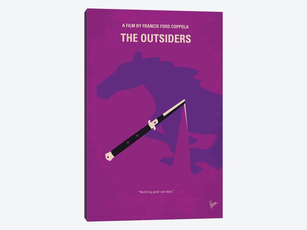 The Outsiders Minimal Movie Poster by Chungkong 1-piece Canvas Artwork