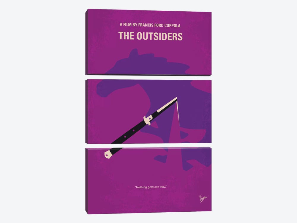The Outsiders Minimal Movie Poster by Chungkong 3-piece Canvas Artwork