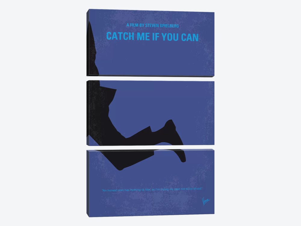Catch Me If You Can Minimal Movie Poster by Chungkong 3-piece Canvas Print