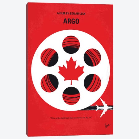 Argo Minimal Movie Poster Canvas Print #CKG469} by Chungkong Art Print