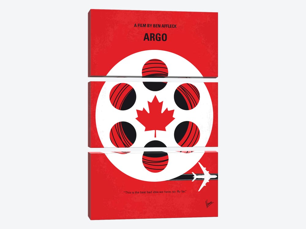 Argo Minimal Movie Poster by Chungkong 3-piece Canvas Art Print