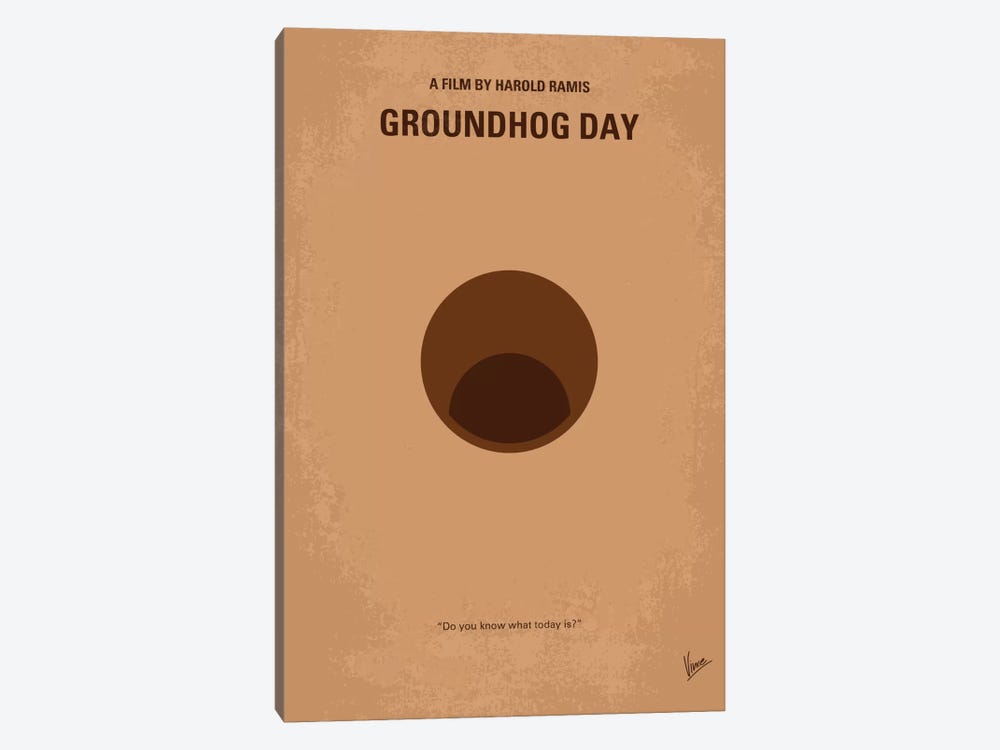 Groundhog Day Minimal Movie Poster by Chungkong 1-piece Art Print