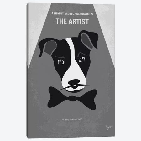 The Artist Minimal Movie Poster Canvas Print #CKG472} by Chungkong Canvas Wall Art