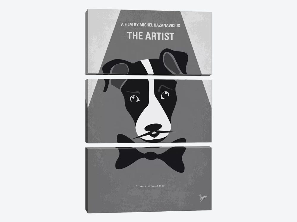 The Artist Minimal Movie Poster by Chungkong 3-piece Canvas Print