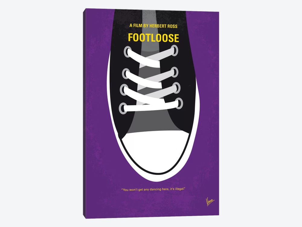 Footloose Minimal Movie Poster by Chungkong 1-piece Canvas Art