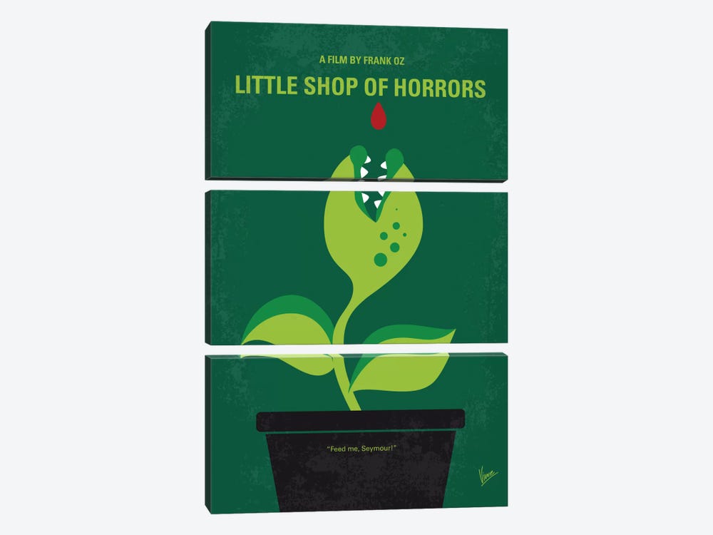 Little Shop Of Horrors Minimal Movie Poster by Chungkong 3-piece Canvas Print