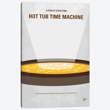 Hot Tub Time Machine Minimal Movie Poster Canvas Print #CKG475} by Chungkong Canvas Art Print
