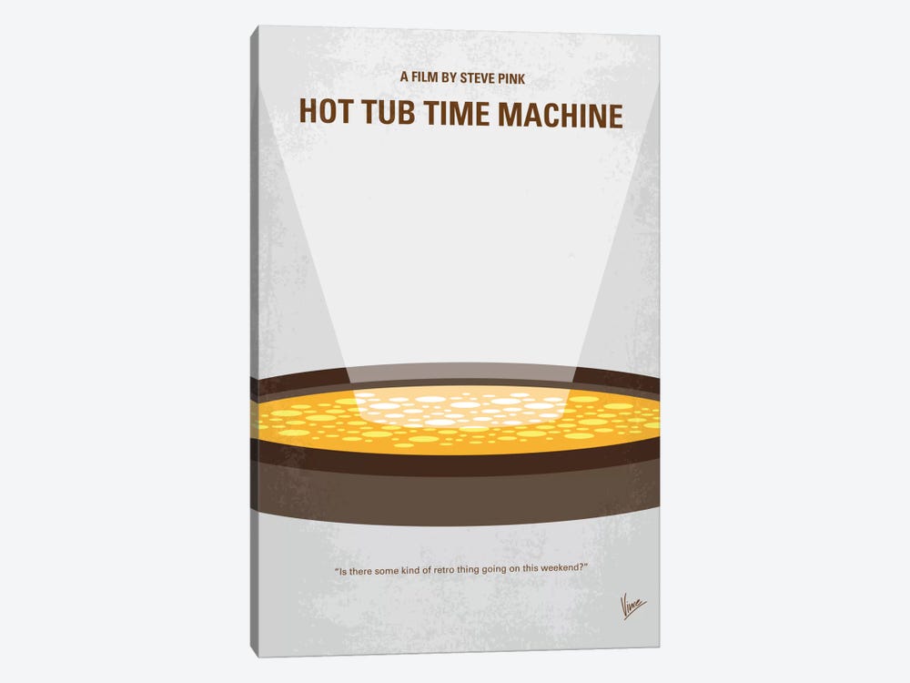 Hot Tub Time Machine Minimal Movie Poster by Chungkong 1-piece Canvas Wall Art