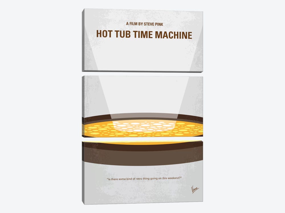 Hot Tub Time Machine Minimal Movie Poster by Chungkong 3-piece Canvas Artwork
