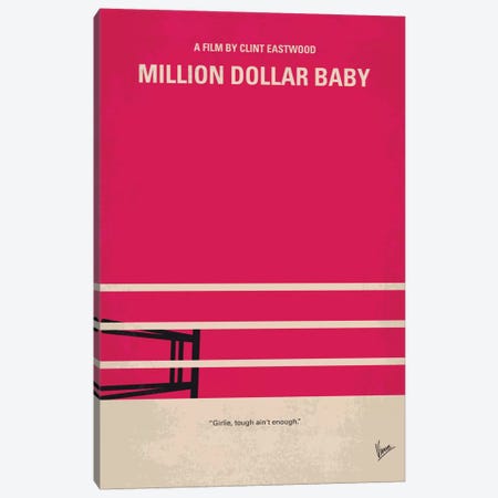 Million Dollar Baby Minimal Movie Poster Canvas Print #CKG476} by Chungkong Art Print