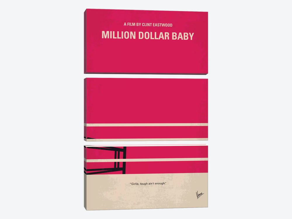 Million Dollar Baby Minimal Movie Poster by Chungkong 3-piece Art Print