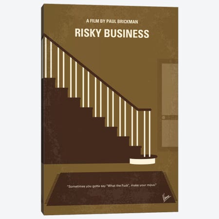 Risky Business Minimal Movie Poster Canvas Print #CKG478} by Chungkong Canvas Artwork