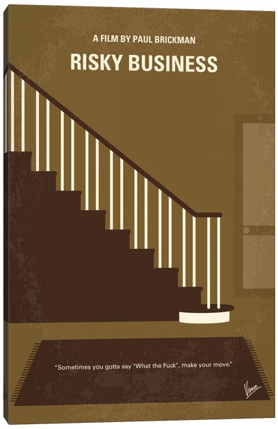 Risky Business Minimal Movie Poster Canvas Art Print - Chungkong's Comedy Movie Posters