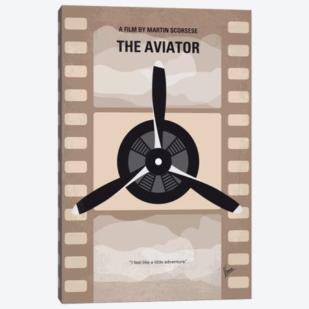 The Aviator Minimal Movie Poster Canvas Print #CKG481} by Chungkong Canvas Print
