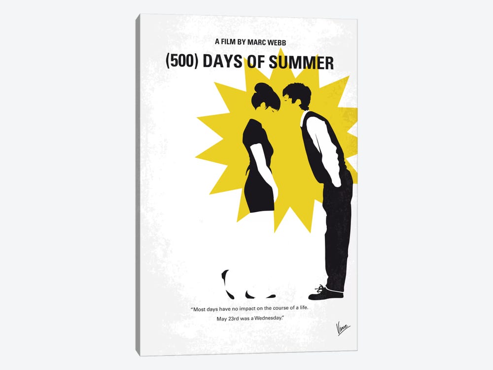 (500) Days Of Summer Minimal Movie Poster by Chungkong 1-piece Art Print