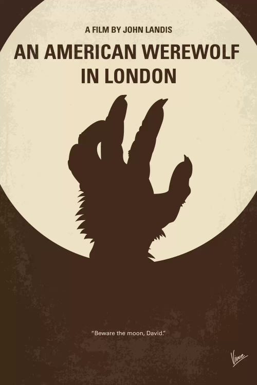 An American Werewolf In London Minimal Movie Poster