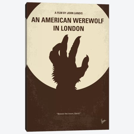 An American Werewolf In London Minimal Movie Poster Canvas Print #CKG488} by Chungkong Art Print