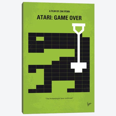 Atari: Game Over Minimal Movie Poster Canvas Print #CKG489} by Chungkong Canvas Print