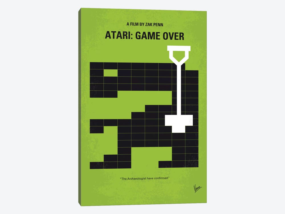 Atari: Game Over Minimal Movie Poster by Chungkong 1-piece Canvas Art Print